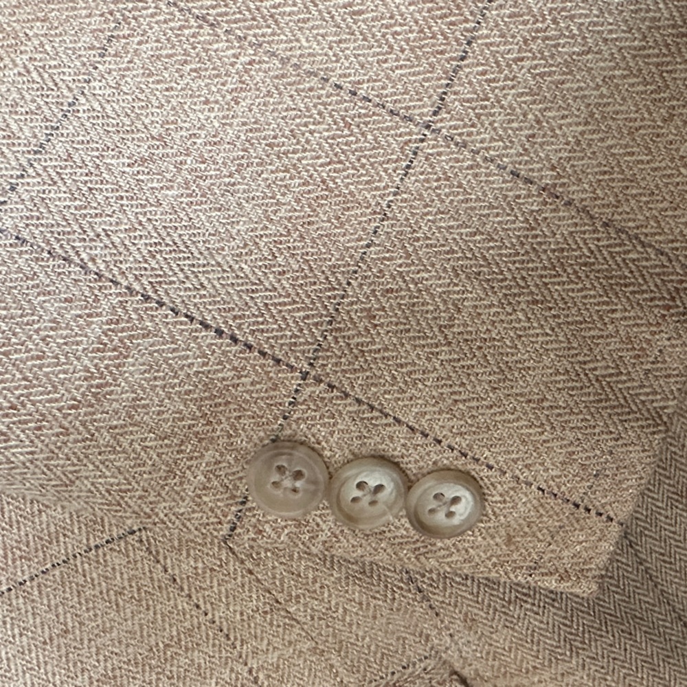 Brooks Brothers Herringbone Tan Men’s Sports Coat Blazer Size 48R